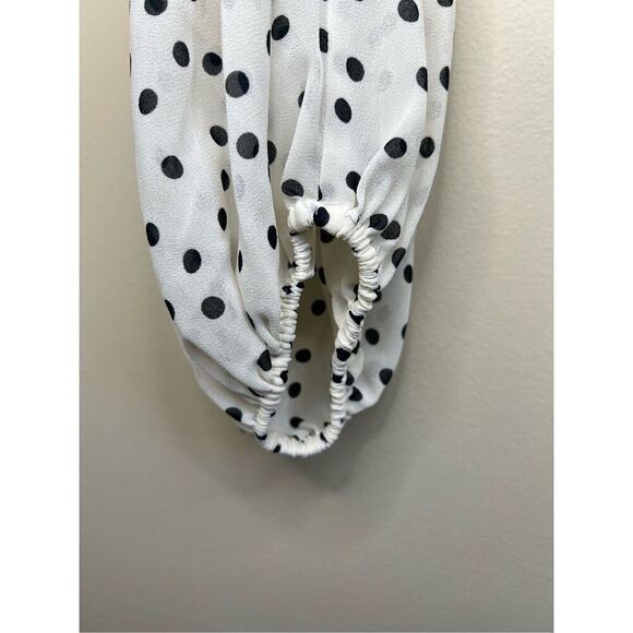 Majorelle Mattie Crop Top in Black & Cream Dot - Picture 6 of 7